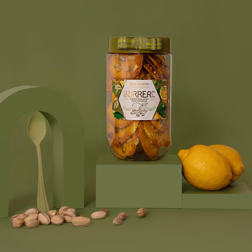 Surreal de Limão Siciliano com Pistache - Pote 270g